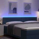 vidaXL Tête de lit LED avec bandes LED Bleu 200 cm tissu