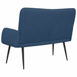 vidaXL Sofa 2 places Bleu 115 x 61 x 87 cm Tissu
