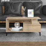 vidaXL Table basse Chêne sonoma 90x49x45 cm Bois d'ingénierie