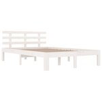 vidaXL Cadre de lit sans matelas blanc bois massif 120x200 cm