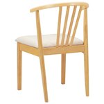 vidaXL Chaise de salle à manger 2 Pièces Naturel et clair