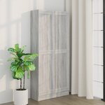 vidaXL Bibliothèque Sonoma gris 82 5x30 5x185 5 cm Bois d'ingénierie