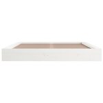vidaXL Cadre de lit Blanc 150x200 cm Très grand Bois massif