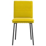 vidaXL Chaises à manger lot de 6 jaune velours