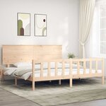 vidaXL Cadre de lit sans matelas bois massif de pin