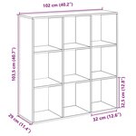 vidaXL Étagère séparatrice de pièce blanc 102x29x103 5 cm