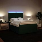 vidaXL Sommier à lattes de lit et matelas Vert foncé 140x200cm Velours