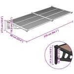 vidaXL Auvent de porte Noir 239x90 cm Polycarbonate
