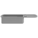 vidaXL Évier de cuisine en granit Bac unique Gris