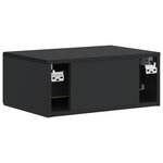 vidaXL Cabinet de chevet mural avec tiroir Noir 49 x 34 5 x 20 cm