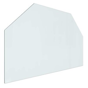 vidaXL Plaque en verre de cheminée Transparent 80 x 50 cm Verre