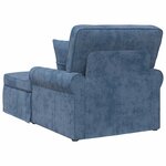 vidaXL Chaise lounge avec jupe avec coussin Bleu 157 x 91 x 91 cm ARES