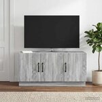 vidaXL Meuble TV Sonoma gris 99 x 34 5 x 47 cm Bois d'ingénierie