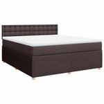vidaXL Sommier à lattes de lit avec matelas Marron foncé 180x200 cm