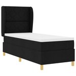 Lit Box Spring vidaXL avec Matelas Noir 80x200 cm en Tissu
