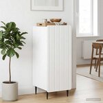 vidaXL Buffet Blanc brillant 34 5 x 33 x 92 cm Bois d'ingénierie