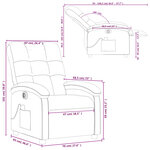 vidaXL Fauteuil inclinable de massage électrique marron tissu