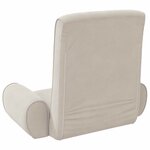 vidaXL Fauteuil de sol ajustable Avoine Velours grainé