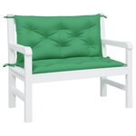 vidaXL Coussins de banc jardin lot de 2 vert 100x50x7 cm tissu Oxford