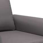 vidaXL Canapé à 2 places Gris 140 cm Similicuir
