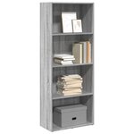 vidaXL Bibliothèque sonoma gris 60x30x152 cm bois d'ingénierie