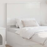 vidaXL Tête de lit Blanc brillant 80 cm Bois d'ingénierie