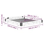 vidaXL Cadre de lit sans matelas bambou 180x200 cm