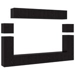 vidaXL Ensemble meuble TV 8 Pièces Chêne noir 100 x 30 x 30 cm