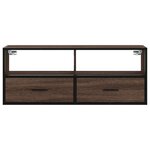vidaXL Meuble TV chêne marron 100x31x39 5cm bois d'ingénierie et métal