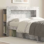 vidaXL Cabinet de Tête de Lit Gris béton Bois d’ingénierie