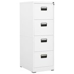 vidaXL Classeur Blanc 46x62x133 cm Acier