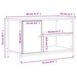vidaXL Meuble TV Chêne sonoma 80x40x50 cm Bois d'ingénierie