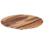 vidaXL Dessus de table Bois solide Rond 25-27 mm 80 cm
