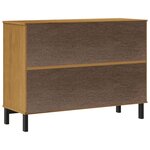 vidaXL Buffet avec porte vitrée FLAM 110x40x80 cm bois massif de pin