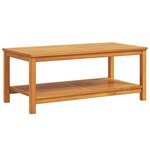 vidaXL Table d'appoint Marron 110 x 55 x 45 cm Bois d'Acacia Massif