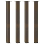 vidaXL Pieds de table de bar 4 pièces Acier naturel 110-112 cm Acier