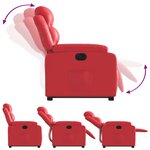 vidaXL Fauteuil inclinable électrique rouge similicuir