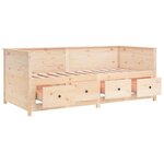 vidaXL Lit de jour 75x190 cm Bois de pin massif