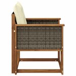 vidaXL Sofa de milieu extérieur Bois d'Acacia Massif Naturel