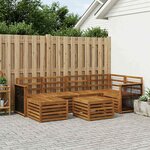vidaXL Ensemble de canapés d'extérieur 6 pc Naturel