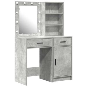 vidaXL Ensemble de Coiffeuse 2 Pièces Gris béton 50 x 41 x 135 cm