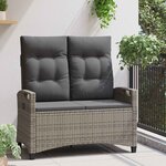 vidaXL Banc de jardin Gris et Gris foncé 105 x 60 x 112 cm
