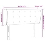 vidaXL Tête de lit avec oreilles Noir 83x23x78/88 cm Tissu
