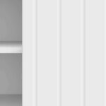 vidaXL Meuble TV Blanc brillant 102 x 34 5 x 52 cm Bois d'ingénierie