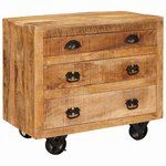 vidaXL Meuble d'appoint Marron 70 x 38 x 63 cm bois de manguier massif