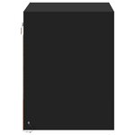 vidaXL Table de chevet murale avec lumières LED noir