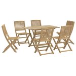 vidaXL Ensemble à manger de jardin 7 Pièces Bois d'acacia solide