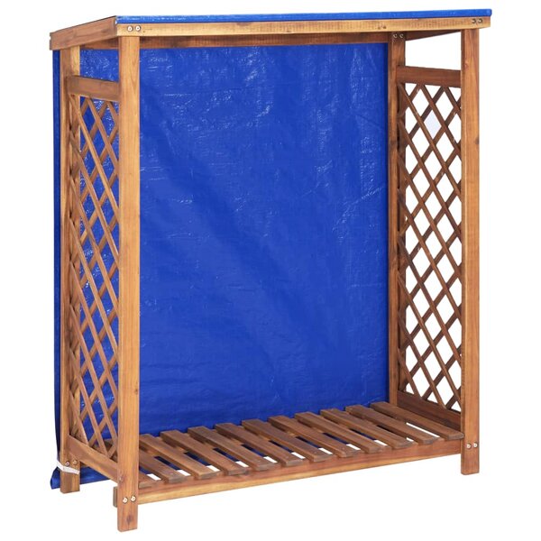 vidaXL Remise à bois de chauffage 105x38x115 cm Bois d'acacia solide