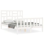 vidaXL Cadre de lit sans matelas blanc 120x200 cm bois de pin massif