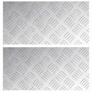 vidaXL Nez de marche Rectangulaire 2 Pièces Argenté 40 x 20 cm Aluminium